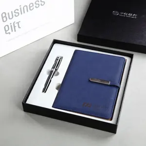 Высококачественный рельефный логотип, журнал из искусственной кожи, дневник, планировщик, блокнот и ручка, подарочный набор