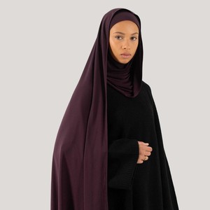 オーストラリア人気竹コットンヒジャーブストレッチ通気性固体女性スカーフショールソフトジャージーイスラム教徒ヒジャーブターバン - Product Image 2