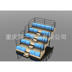 ที่นั่งแบบเคลื่อนย้ายได้สำหรับสนามกีฬาโรงเรียน 750 ที่นั่ง แถวเก้าอี้ - Product Image 2