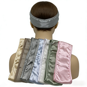 Bandeau de yoga pour le lavage du visage avec logo personnalisé, spa, beauté, réglable, antidérapant, enveloppe de cheveux à double couche, flanelle satinée, ruban <span class=keywords><strong>magique</strong></span> - Product Image 2