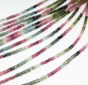 Cuentas de Turmalina 100% Natural de Alta Calidad, 4mm, Multicolor, Irregulares, Arcoíris Plateado, para Joyería Moderna y Elegante - Product Image 1