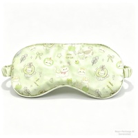 Masque de sommeil en satin vert pomme pour chatons, résistant à l'eau et respirant, idéal pour les filles et les étudiantes lors des pauses-nappes - Vente en gros