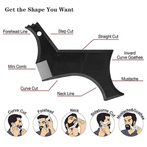 Modello <span class=keywords><strong>di</strong></span> pettine per barba e baffi regalo da <span class=keywords><strong>uomo</strong></span> per una linea perfetta per uno strumento per lo Styling della linea della mascella/del collo - Product Image 2