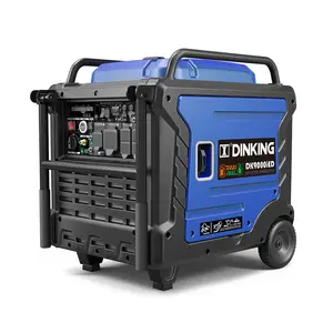 Dinking Hot Sales 9kw Generator Dual Fuel Gasoline LPG Quiet Portable Factory Export for Home Use, DK9000iED