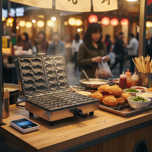 New Compact Korean Fish Cake Machine CookTech Touch Control Digital Smart Control Portable Stainless Steel SUS304 Bakery - Product Image 3