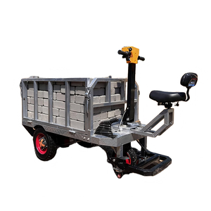 Carro Motorizado Todoterreno de Alta Resistencia con Pasamanos, Capacidad de 1000 kg, Carros de Transporte Eléctricos para Almacén - Product Image 1