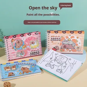 Libro para Colorear con Temática <span class=keywords><strong>de</strong></span> Capibara para Niños <span class=keywords><strong>de</strong></span> Jardín <span class=keywords><strong>de</strong></span> Infancia y <span class=keywords><strong>Primaria</strong></span> con Encuadernación en Espiral y Cubierta <span class=keywords><strong>de</strong></span> Papel - Product Image 2