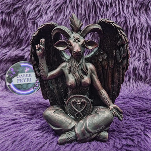 Sculpture de démon sorcier sombre de style Mid-Century Modern, Bafonte Zazen, Chèvre magique, Artisanat en résine, Ornement de maison, Marque Onr Vietnam - Product Image 1