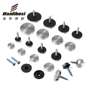 Haidibosi Stainless Steel And Plastic <b>Screws</b> Mirror Nails 1.5 Inchs Decorative Cover Hardware For Advertising <b>Flat</b> Glass - Product Image 1