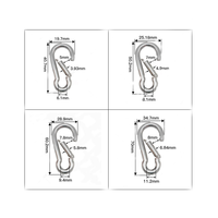 Mousqueton en acier inoxydable robuste pour porte-clés
