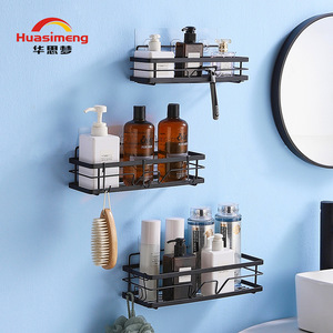 Huasimeng Bathroom Wall Mounted Storage Rack Single Layer Durable Rectangular For Toiletries And <b>Shower</b> <b>Accessories</b> - Product Image 2