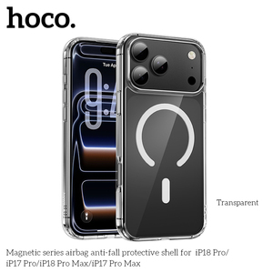 <span class=keywords><strong>เคส</strong></span>กันกระแทก <span class=keywords><strong>HOCO</strong></span> Magnetic Air Cushion สำหรับ iPhone 18 Pro Max/17 Pro Max  วัสดุ TPU นิ่ม ป้องกันการตกหล่น - Product Image 1