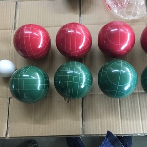 Set di <span class=keywords><strong>Bocce</strong></span> da 100mm, Dimensioni e Peso Regolamentari, Borsa Resistente per Giochi su Prato/Spiaggia, 2-8 Giocatori (Rosso/Verde) - Product Image 3