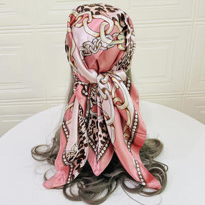 <span class=keywords><strong>Foulard</strong></span> de seda para mujer, bufanda cuadrada de 90x90cm, chal de <span class=keywords><strong>playa</strong></span> de marca de lujo para mujer, pañuelo Hijab <span class=keywords><strong>grande</strong></span>, silenciador para mujer - Product Image 4