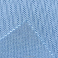 Tissu en maille respirant 100 % polyester, à mailles fines, effet œil-de-perdrix