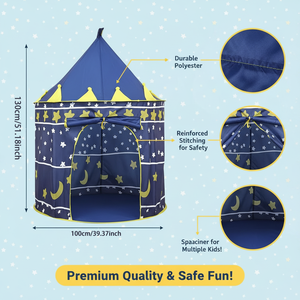 Nhà Máy Giá gia đình trong nhà độc đáo bầu trời đầy sao mô hình lâu đài hình dạng có thể gập lại trẻ em lều cho Thời gian chơi - Product Image 2