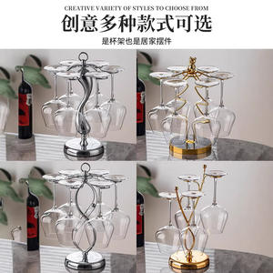 ชั้นวางแก้วไวน์สแตนเลสทันสมัย 5 ชั้น 9 ที่แขวนแก้วแบบกลับหัว สำหรับตกแต่งห้องนั่งเล่น - Product Image 3