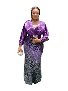 Taglie forti abito africano <span class=keywords><strong>verde</strong></span> per le donne elegante signora abito <span class=keywords><strong>da</strong></span> sera <span class=keywords><strong>da</strong></span> <span class=keywords><strong>sposa</strong></span> Sexy per feste abiti estivi nigeriani - Product Image 2