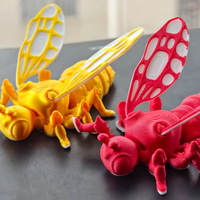 Modèle d'abeille articulé coloré imprimé en 3D, impression PLA, personnalisable et disponible pour l'achat en gros, modèle de haute précision