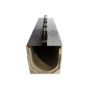 Caniveau de drainage en résine pour piétons DIY A15, canal de drainage des eaux pluviales de 1000 mm avec grille de couverture en acier inoxydable - Product Image 2