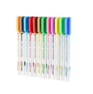 Doble línea Contour Art Marker Scribe Pen by Colourcolor para oficina y estudiantes Viene en un conjunto de embalaje