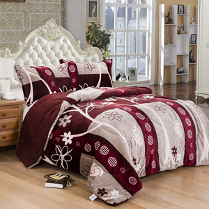 2021 3 Bộ Vải Flannel In Hình Cây Cối Hoặc Hoa Bộ Đồ Giường Nhung San Hô Hai Mặt - Product Image 5