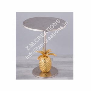 Tavolino decorativo per la casa moderna Design ananas argento e oro pieghevole in metallo <span class=keywords><strong>centrotavola</strong></span> basso MOQ - Product Image 1