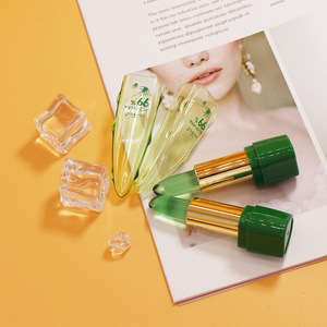 Gel d'aloe vera <span class=keywords><strong>Baume</strong></span> à lèvres hydratant naturellement hydratant essence de plante rouge à lèvres vert gelée rouge à lèvres réparation lèvres sèches imperméable à l'eau - Product Image 5