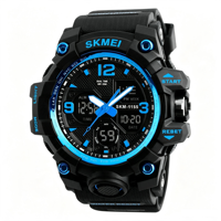 Reloj Electrónico Impermeable para Hombre, Reloj Multifuncional de Doble Pantalla Extra Grande para Deportes al Aire Libre