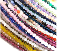 Collier en cristal fait main, perles miniatures facettées de 2 mm, colliers simples à petites perles, collier ras du cou, chaîne claviculaire, bijoux pour hommes et femmes