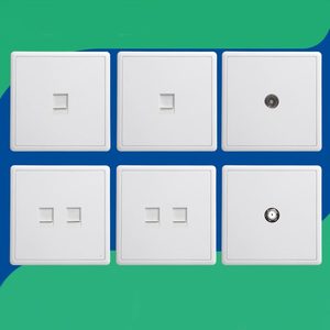 Cat6 Cat7 <b>Wall</b> Plate 86 Type Network Computer TV Telephone Socket <b>Panel</b> Modular Gigabit Broadband Adaptable Easy Install - Product Image 2