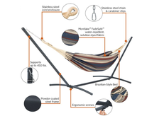 Support de hamac de jardin extérieur à cadre en acier de qualité supérieure sans matériau de toile de barre en bois pour application de supermarché