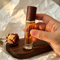 Flacon pulvérisateur de parfum en verre cylindrique transparent 15 ml, emballage vide avec pompe et impression sérigraphique