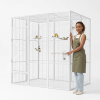 Plateau inférieur amovible pour cage à oiseaux compacte en fil de fer, pour volière, rangement en vrac