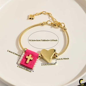 Pulsera <span class=keywords><strong>de</strong></span> Cuerda Trenzada Colorida BD-D802, Pulsera con Dijes <span class=keywords><strong>de</strong></span> San <span class=keywords><strong>Benito</strong></span>/Virgen María/<span class=keywords><strong>Cruz</strong></span>/Estrella, Pulsera Religiosa al por Mayor - Product Image 5
