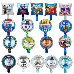 Ballon en aluminium rond de 10 pouces, thème Fête des Pères, anglais-espagnol, pour fête de vacances, vente en gros transfrontalière - Product Image 5