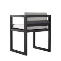 Ensemble de table et de chaises de salle à manger d'extérieur en métal imperméable, style américain, pour jardin, villa, hôtel
