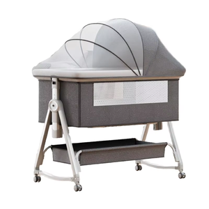 Cuna de noche para dormir con 6 cunas de bebé de montaje móvil plegables portátiles de altura ajustable para bebés recién nacidos - Product Image 3