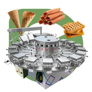 Donut Ice Cream Maquina Automaticaes Obleas Conos De Helados Wafer Automatic Rolled Sugar Cone Waffle on a Stick Machine