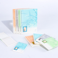 Cuaderno Espiral con Cubierta Transparente de PP A5 A6 A7, Diseño de Paisaje Chino con Arte de Bambú, Encuadernación de Espiral Suave