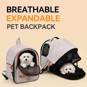<b>Pet</b> Backpack <b>Carrier</b> Oxford Breathable Mesh Zipper Closure Solid Color Cats Backpack Travel <b>Carrier</b> - Product Image 3