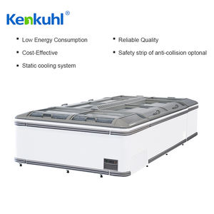 Kenkuhl arriba y abajo isla deslizante gran cofre congelador refrigerador supermercado comercial carne enfriador escaparate - Product Image 6