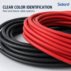 Câble solaire photovoltaïque DC Solard 4mm² rouge et noir, fil monoconducteur pour climatiseur solaire et connexions de panneaux photovoltaïques - Product Image 2