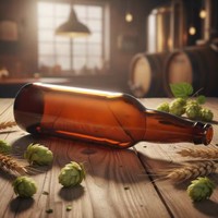 Botol Bir Kaca Tutup Mahkota Silinder 650ml Transparan Cetak Sablon Warna Kustom untuk Brandy Whisky Soda Bar