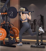 Rack de squat réglable bulgare pour entraînement des jambes, avec cadre en fonte, pour presse à jambes et entraînement d'équilibre à domicile