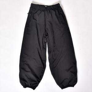 2026 Black Baggy Snow Pants <b>Reflective</b> Lightning Print Drawstring Waist Zip Pockets Heated Waterproof Windproof Winter Fabric - Product Image 1