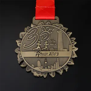 Profesyonel özelleştirilmiş madalyon ücretsiz tasarım yumuşak Enmal altın Metal özel bisiklet madalya ödülü