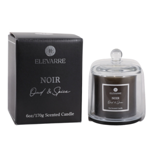 Candela Profumata Elevarre Noir Oud & Spice in Barattolo da 6oz con Coperchio - Product Image 2