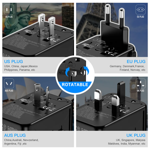 Adaptador de enchufe de viaje de etiqueta privada personalizado Kit de cargador rápido Usb Au Japan <span class=keywords><strong>Momax</strong></span> todo en uno adaptadores de viaje universales de enchufe múltiple - Product Image 6