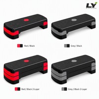 Plataforma de Step Ajustable de 68 cm, Superficie Antideslizante de Panal de Abeja, Apilable, Banco de Ejercicios para Gimnasio en Casa